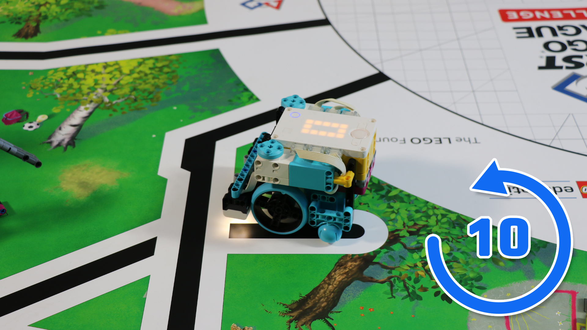 Image for 10 runs on turning fast and using Motion Sensor from LEGO Education SPIKE Prime