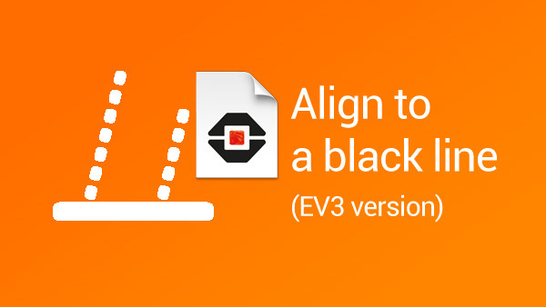 Image for Program for aligning to a black line with a LEGO Mindstorms EV3 robot