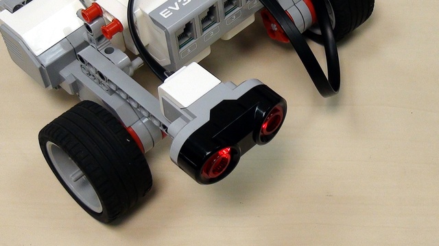 Image for EV3 basics course. Ultrasonic Sensor. Detect object (part1)